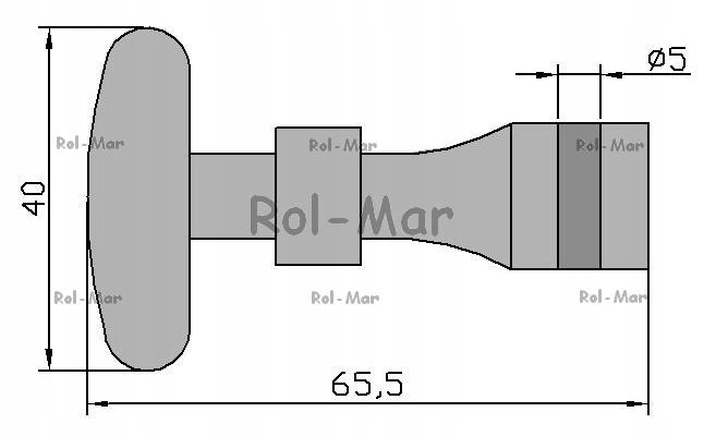 Zaczep osłon gumowy długi 65mm 804951.0 Claas Producent części inny