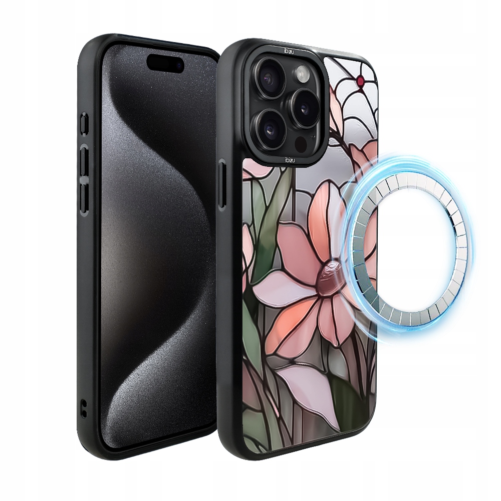 Pouzdro pro iPhone 15 Pro Max Ibizu DropGuard Matt s MagSafe, růžová magnolie