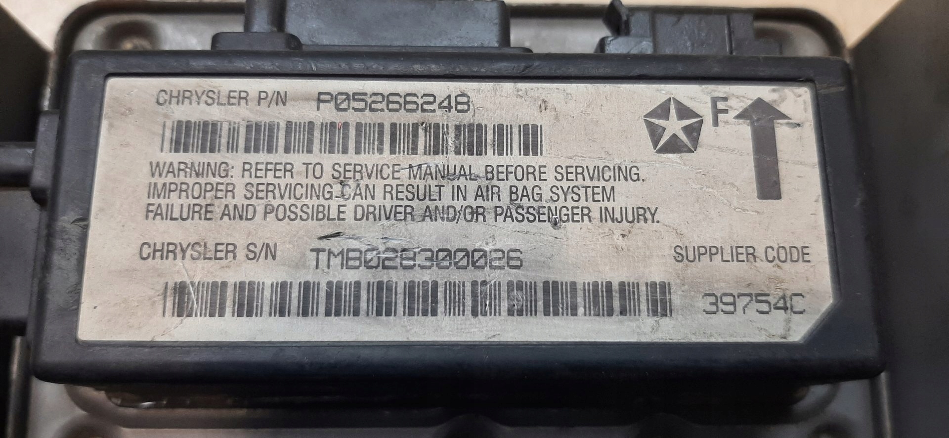 modulo airbag CHRYSLER VOYAGER II 2.5 TD P05266248