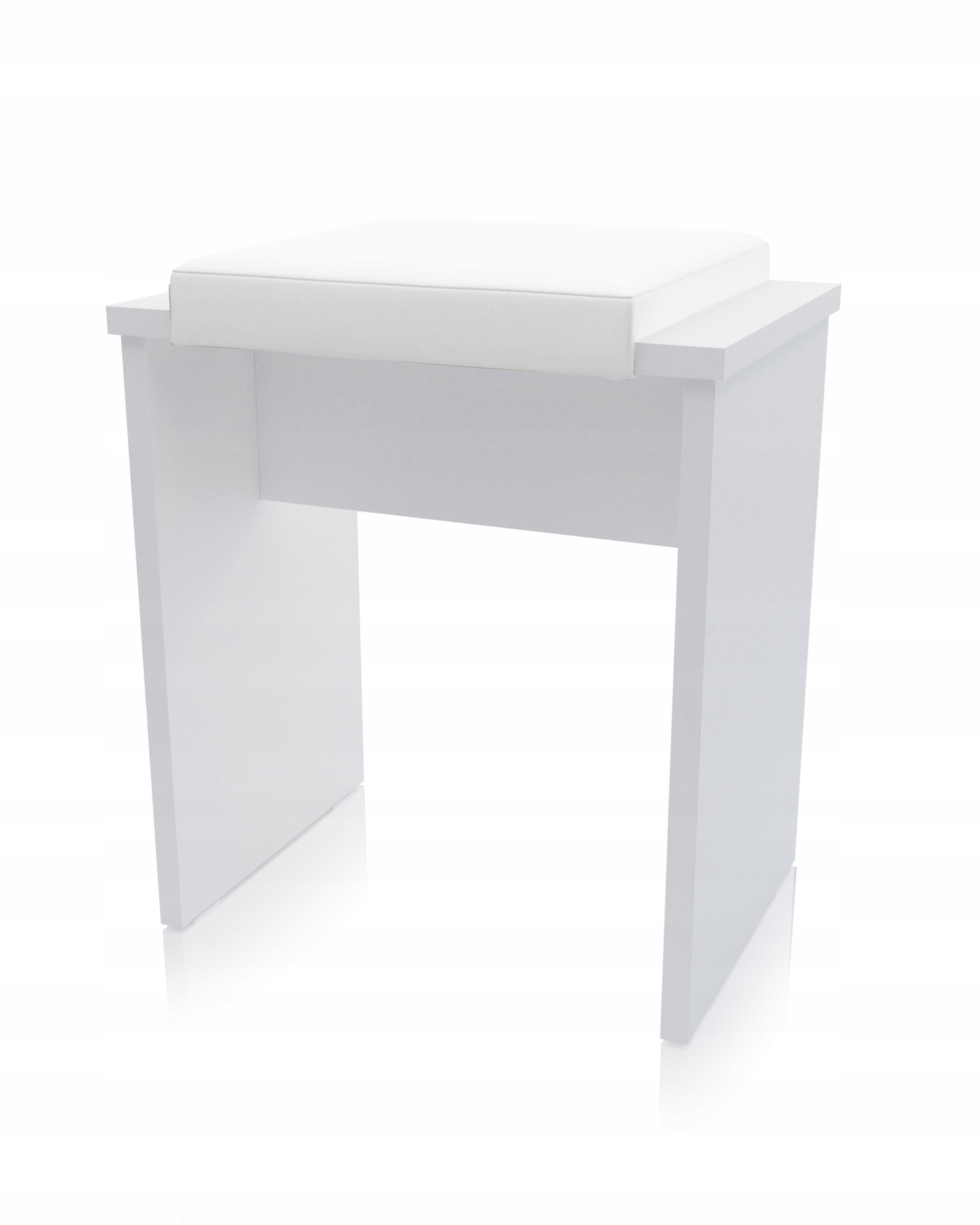 TABORET SIMPLE STOŁEK SIEDZISKO DO TOALETKI BIAŁE