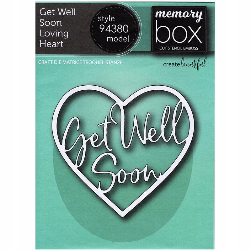 Vykrajovátka Memory Box Get Well Soon Loving Heart