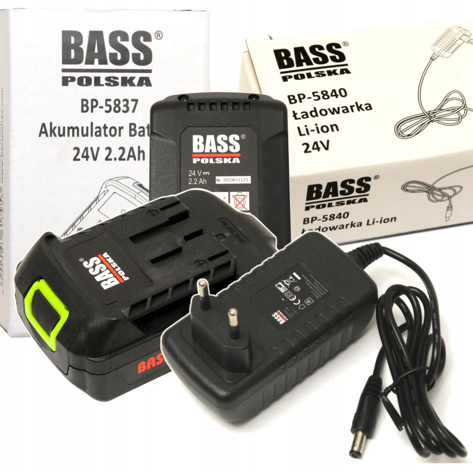 

Bass Polska Bateria 2,2Ah Akumulator Ładowarka 24V