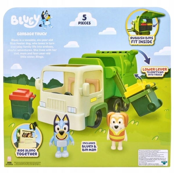 MOOSE TOYS BLUEY ZESTAW ŚMIECIARKA +2 FIGURKI Model Garbage Truck