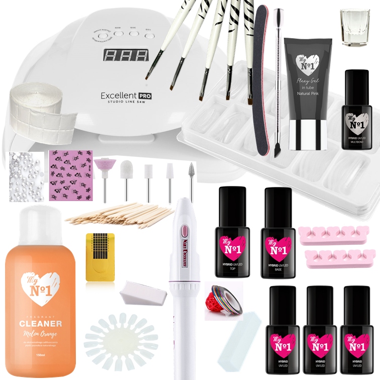 Sada na Prodlužování Hybrid Gel Lampa Bruska