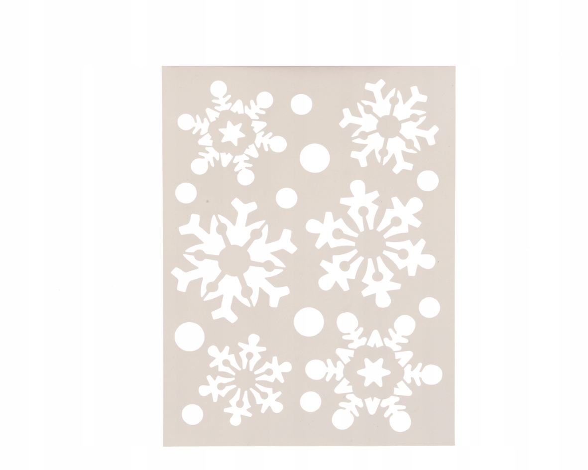 SZABLON ŚNIEŻYNKI, ŚWIĄTECZNY NAKLEJKA 21x30cm Szt