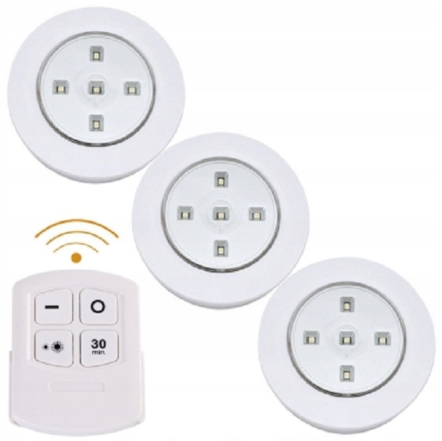 komplet 3 szt lampki LED PILOT TIMER dotyk JASNE Typ pilot