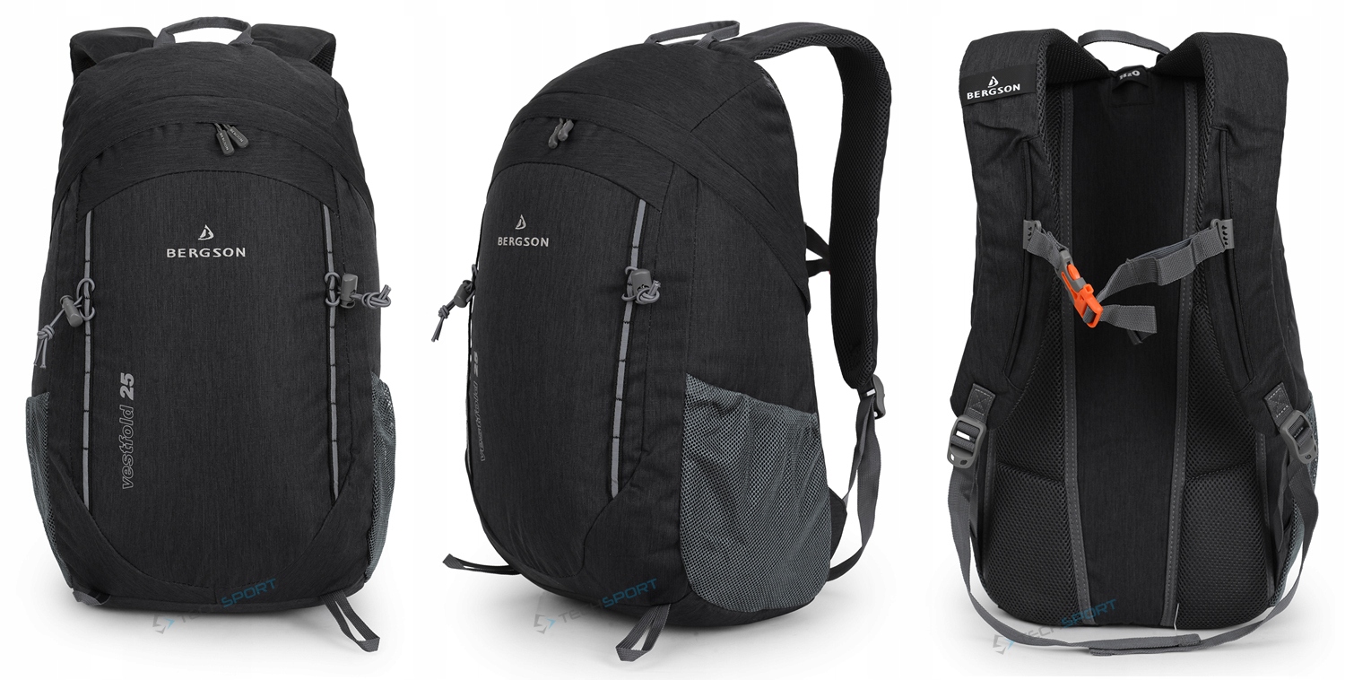 Větraný Batoh Bergson Vestfold Objem 25 L Černý