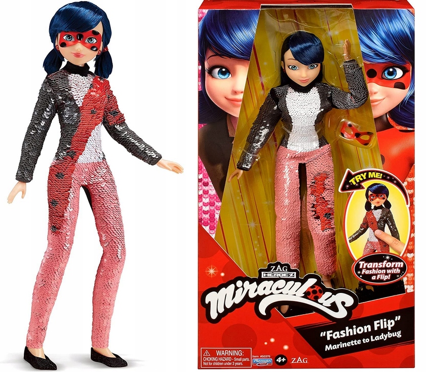 LALKA MIRACULOUS BIEDRONKA MARINETTE FASHION FLIP