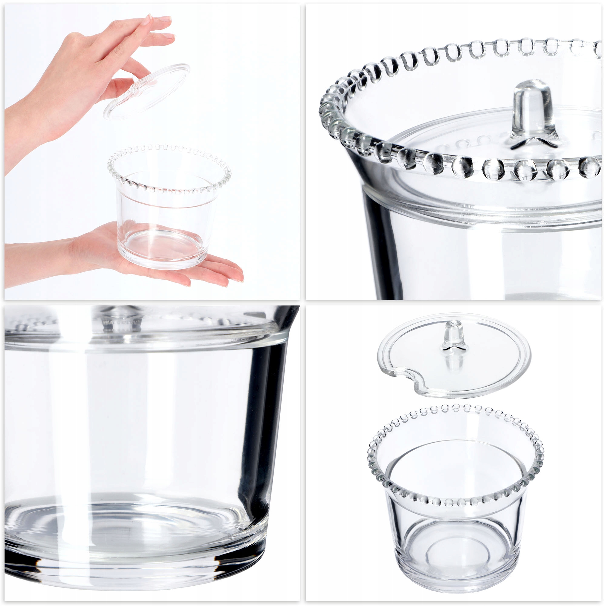 CUKIERNICA SZKLANA Z PRZYKRYWKĄ POJEMNIK NA CUKIER Kolor przezroczysty