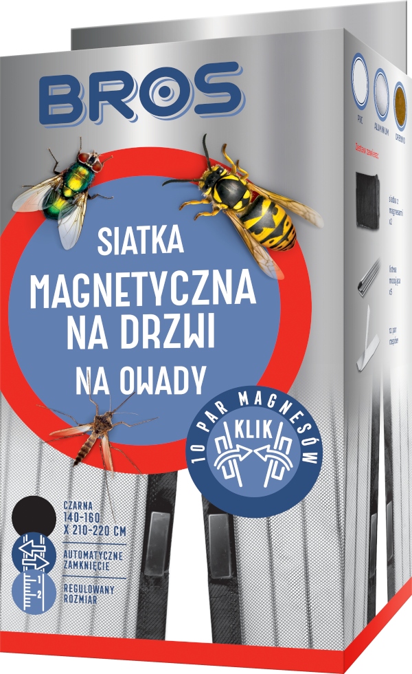 

Moskitiera na Drzwi Siatka Magnes 100x220cm Mocna