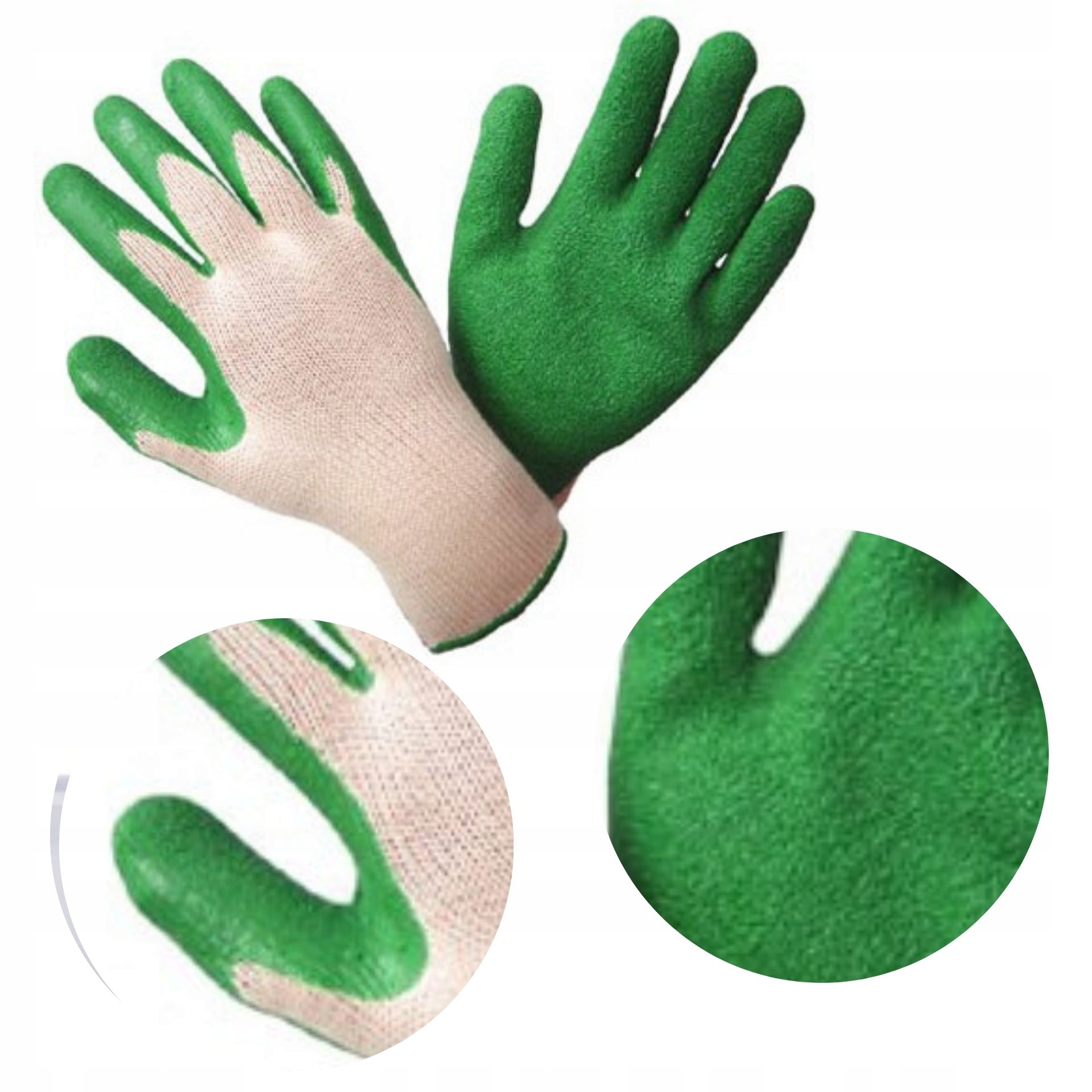 Rękawice rękawiczki robocze Marszczony Lateks r7