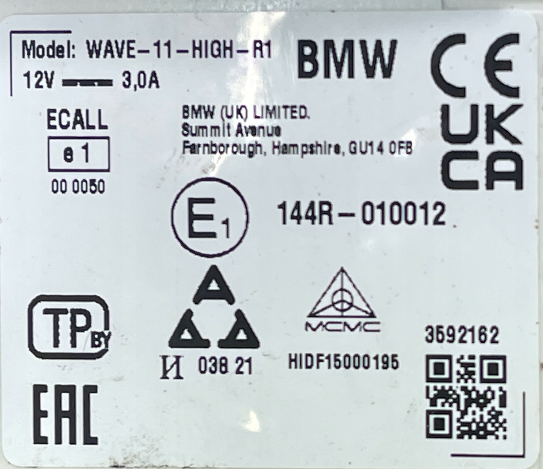 BMW Module Unité de contrôle TELEMATIC 5A53515