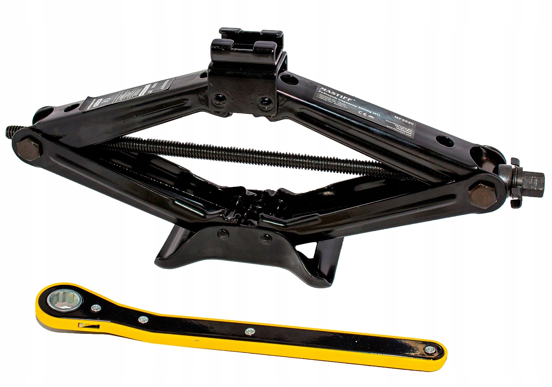 PODNOŚNIK SAMOCHODOWY LEWAREK TRAPEZOWY KLUCZ 2T Marka Mastiff