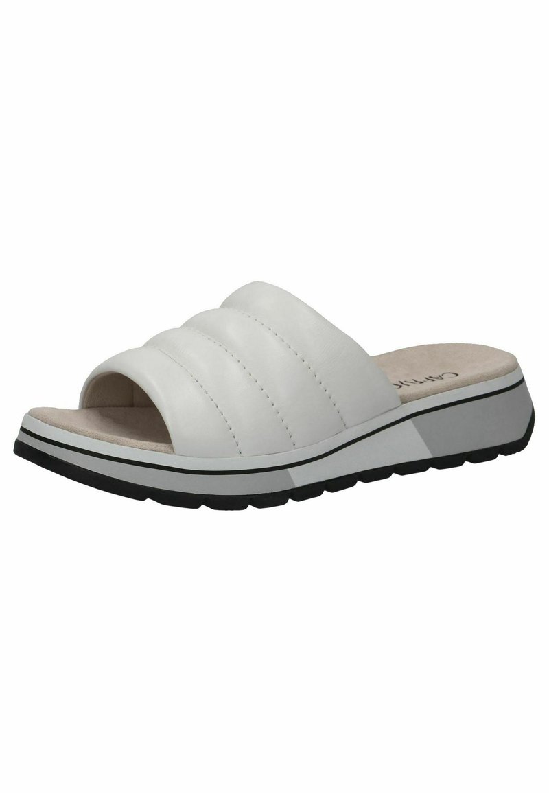 Bílé kožené Caprice Nazouváky