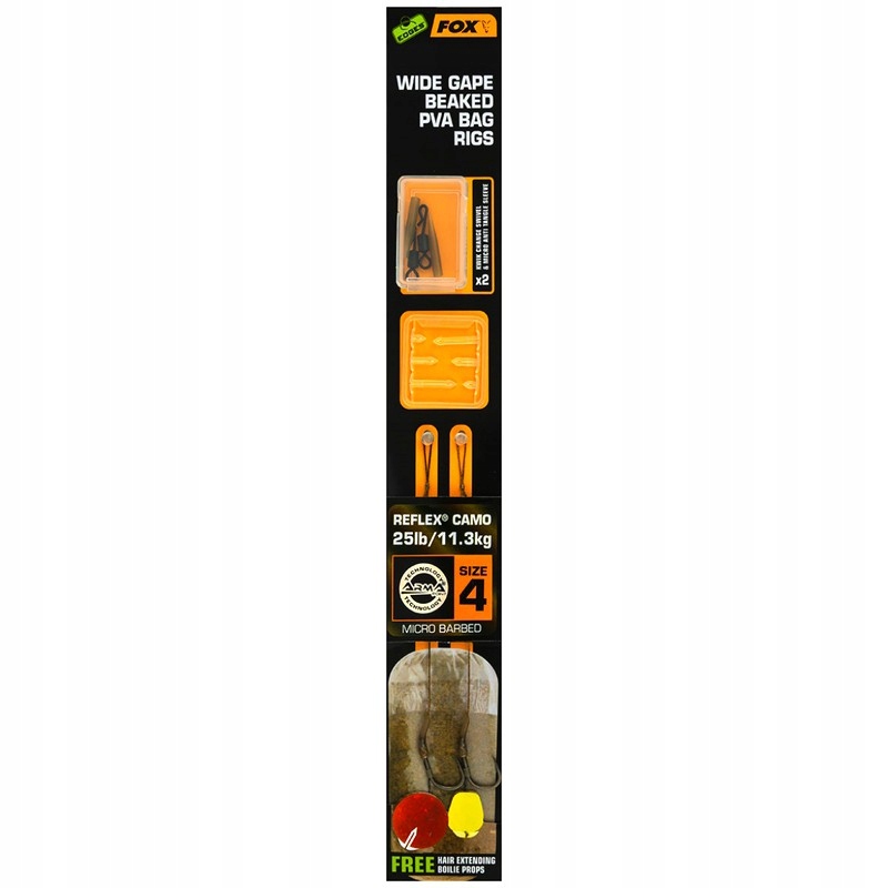 Przypon Karpiowy Fox Wide Gape Beaked Pva 8 20lb