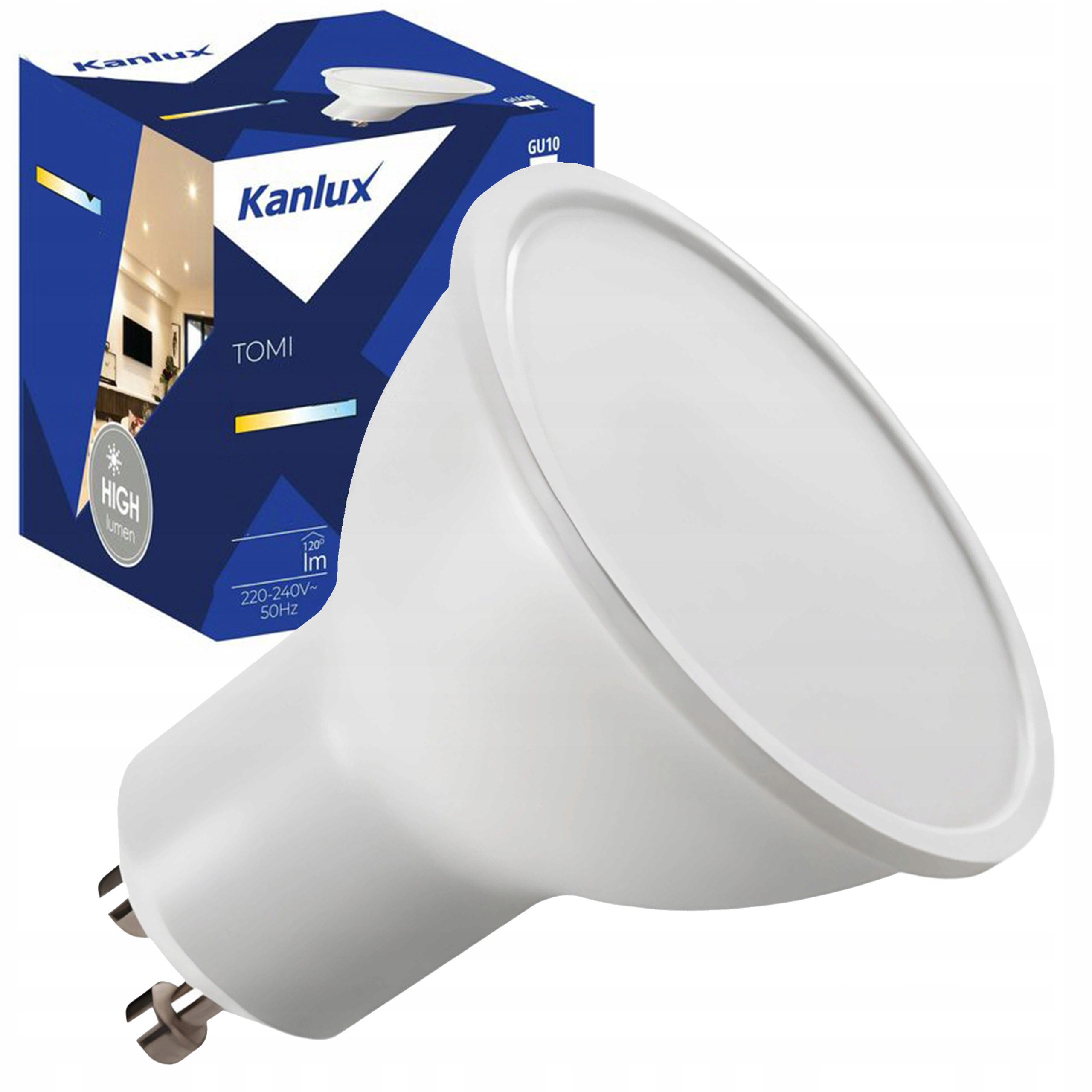 

Żarówka Led GU10 Tomi 5W GU10-CW Zimna Biel 230VAC