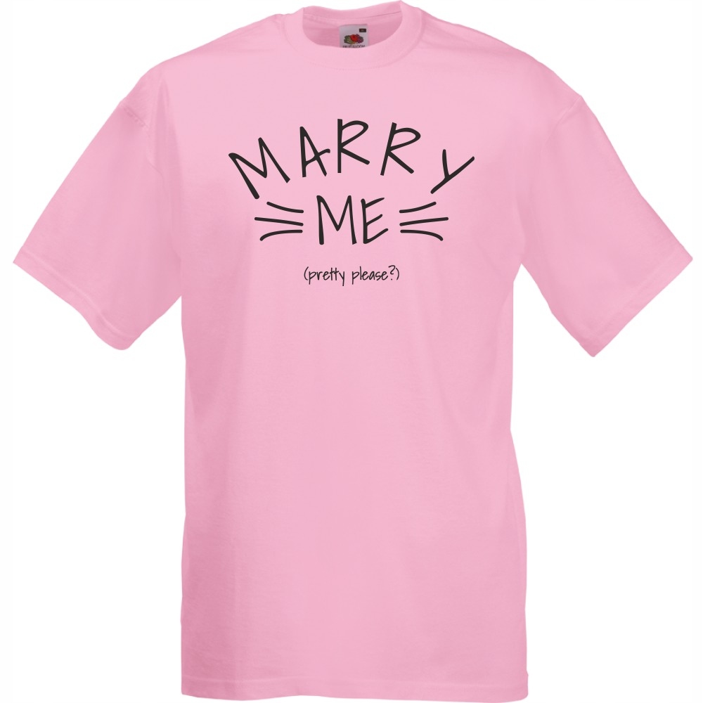

Koszulka zabawna marry me M różowa