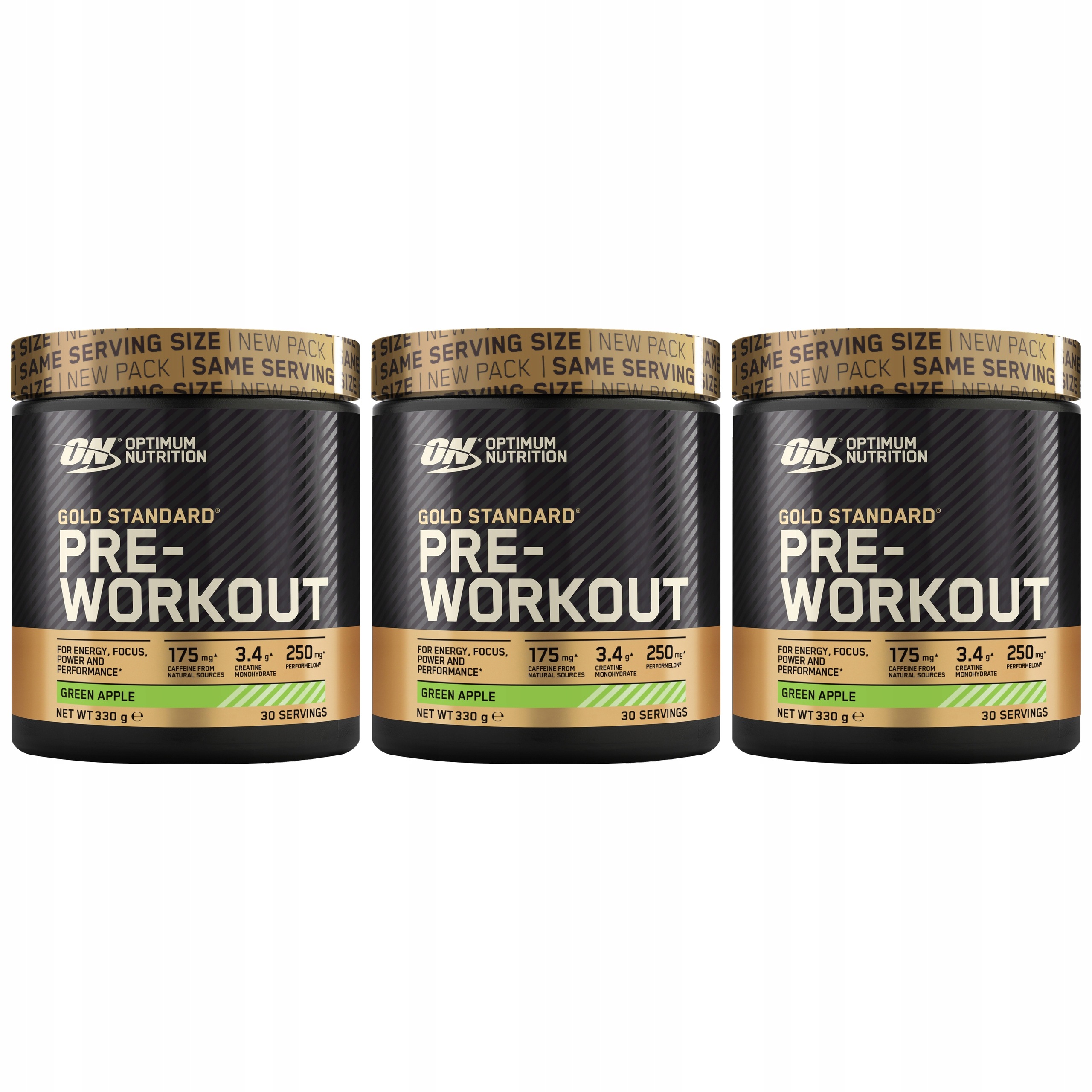 3x Předtréninkovka kreatin beta-alanin energie Gold Standard 330 g On