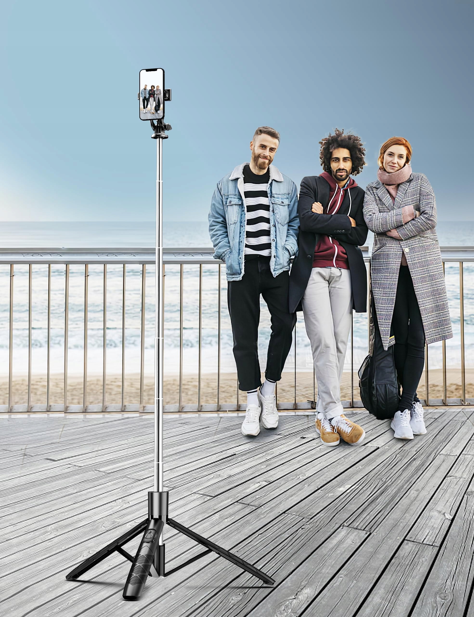 Selfie Stick z Pilotem do Smartfonów i Kamer — miniatura 8