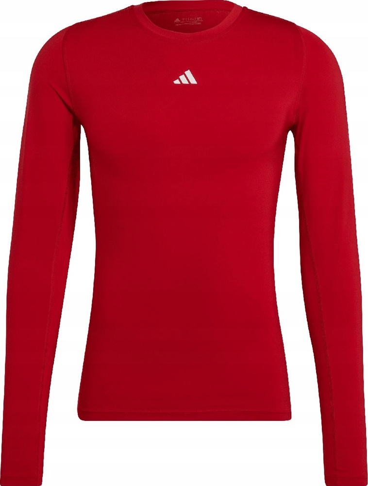 Tričko Pánské Adidas Techfit Aeroready Long Sleeve Tee Červená vel. 2XL