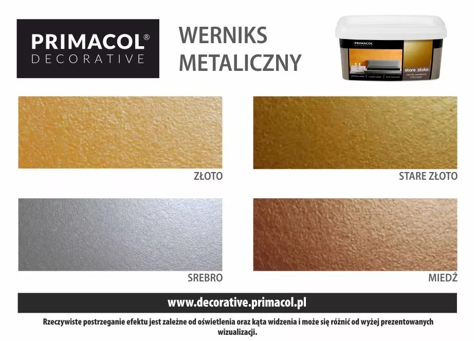 PRIMACOL WERNIKS METALICZNY 1L SREBRO SREBRNY Marka Primacol