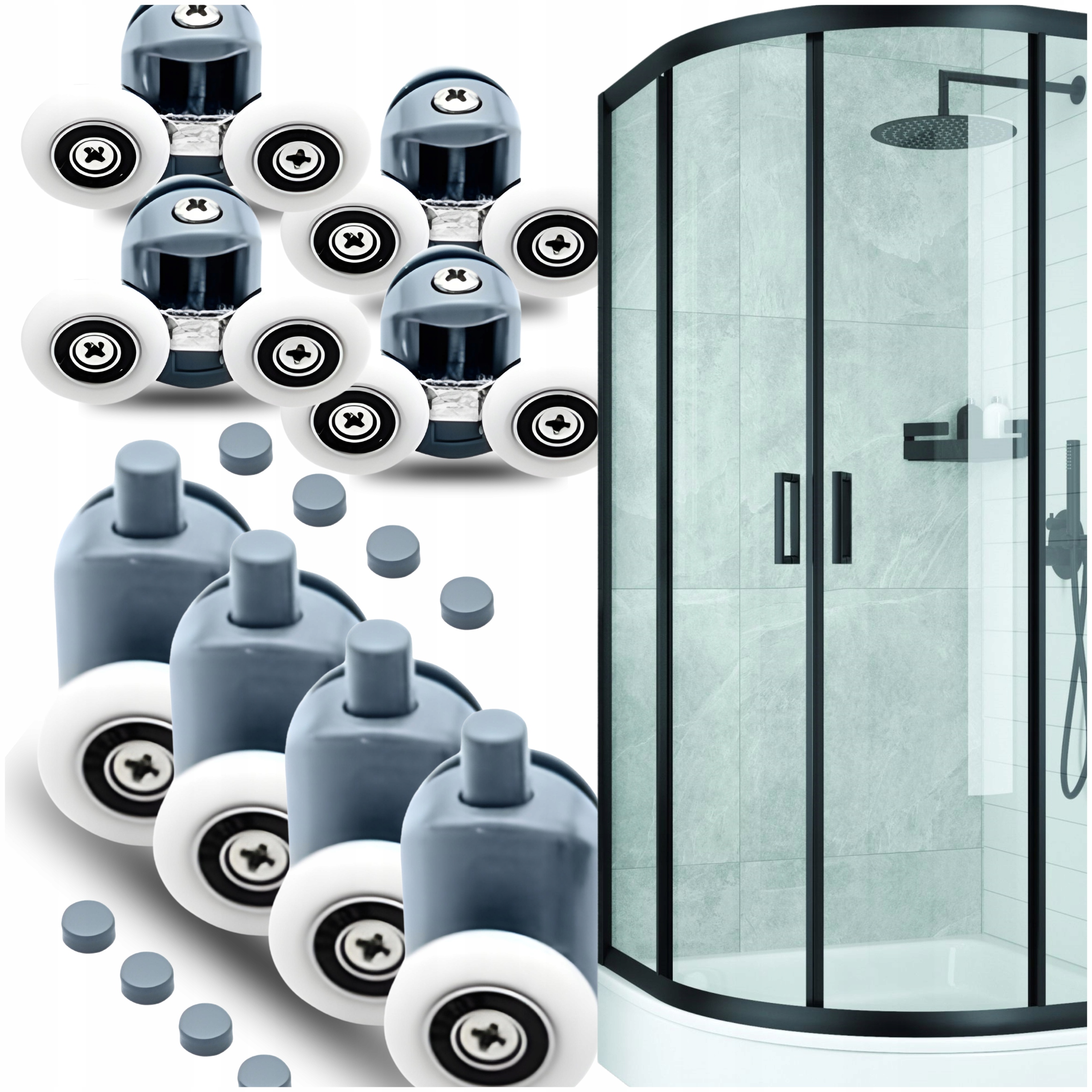 РОЛИКИ ДЛЯ ДУШЕВОЙ КАБИНЫ НАБОР ИЗ 8 РОЛИКОВ