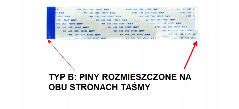 TAŚMA KABLOWA FFC FPC 24PIN 0.5MM 10CM TYP B Producent KBR Games