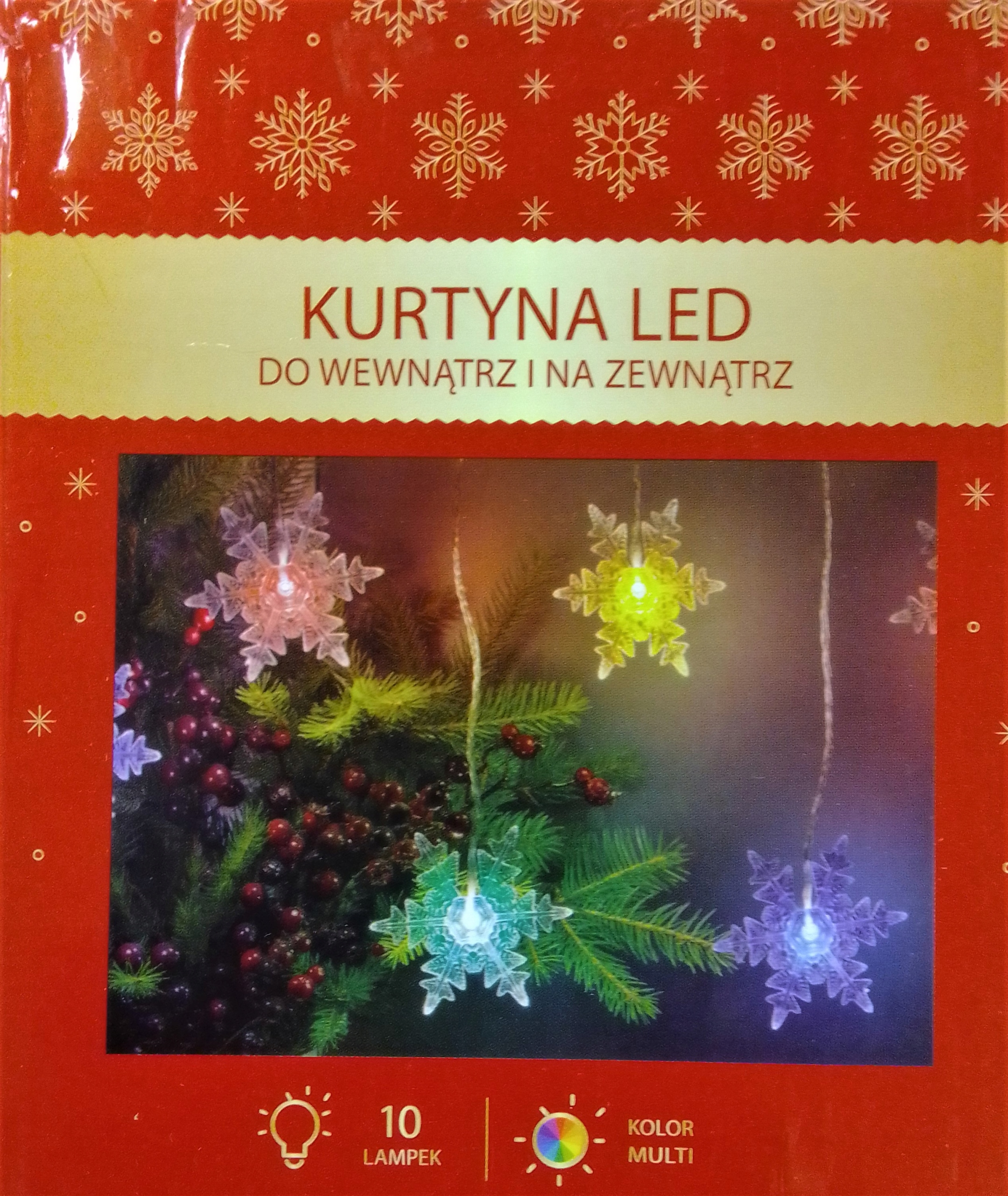 

Zasłona świetlna kurtyna Wiszące Lampki 10 Led