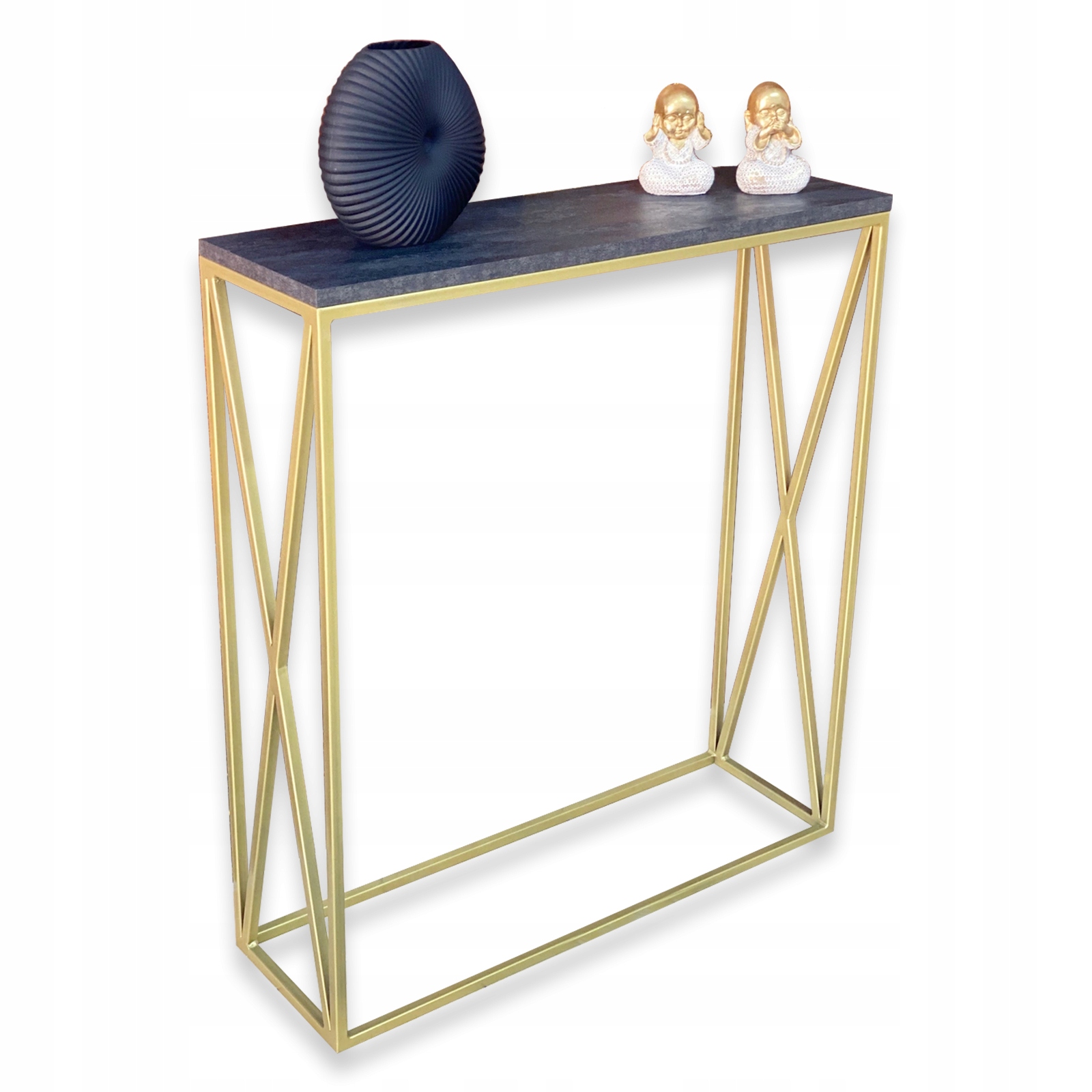 

Złota konsolka toaletka styl Glamour Loft 80X25
