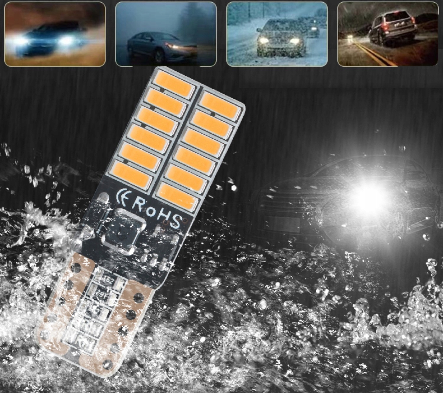 ŻARÓWKI W5W LED T10 24SMD CANBUS MOCNE POMARAŃCZOWE KIERUNKOWSKAZ YOBIS Rodzaj LED