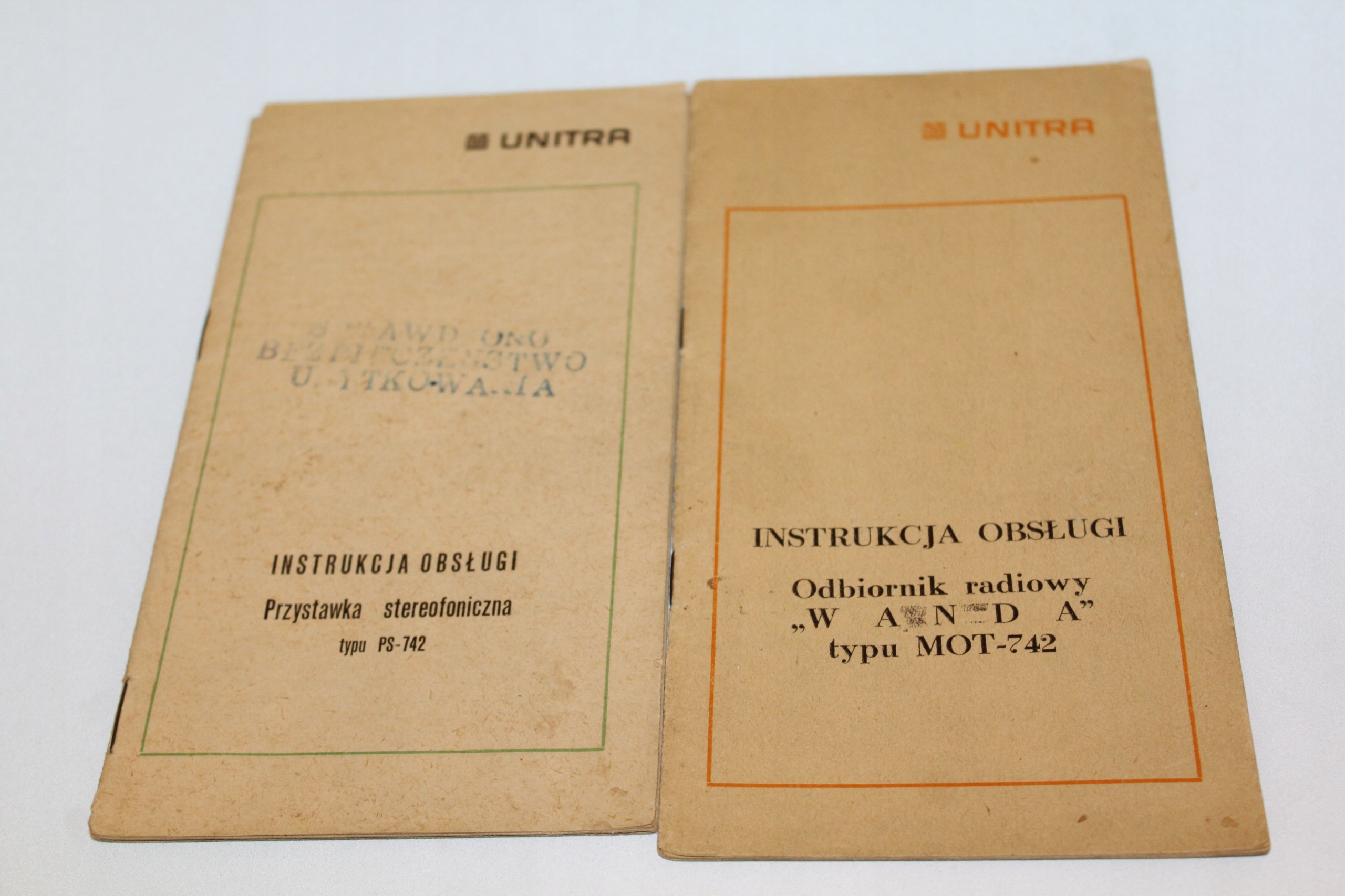 ODBIORNIK RADIOWY WANDA 742 PRZYSTAWKA STEREOFONICZNA INSTRUKCJE OBSŁUGI