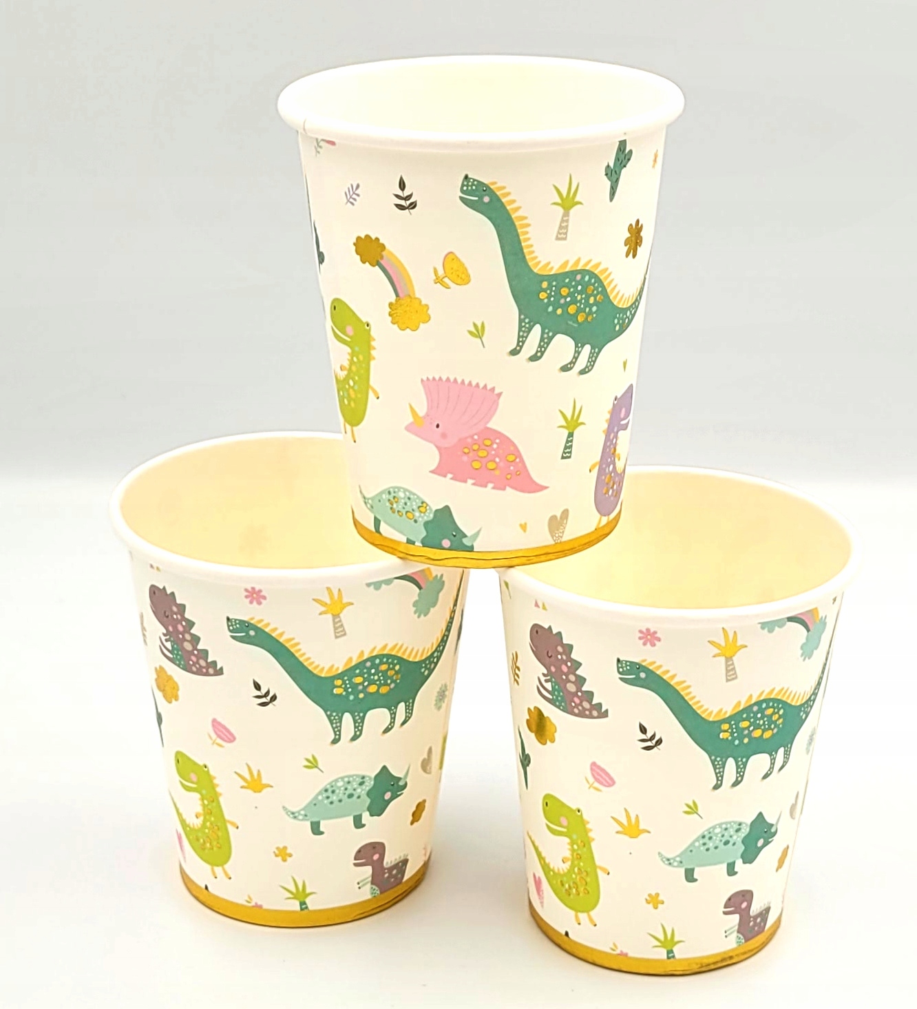 Kubeczki papierowe Dinozaury- 6szt.- 200ml Pojemność 220 ml