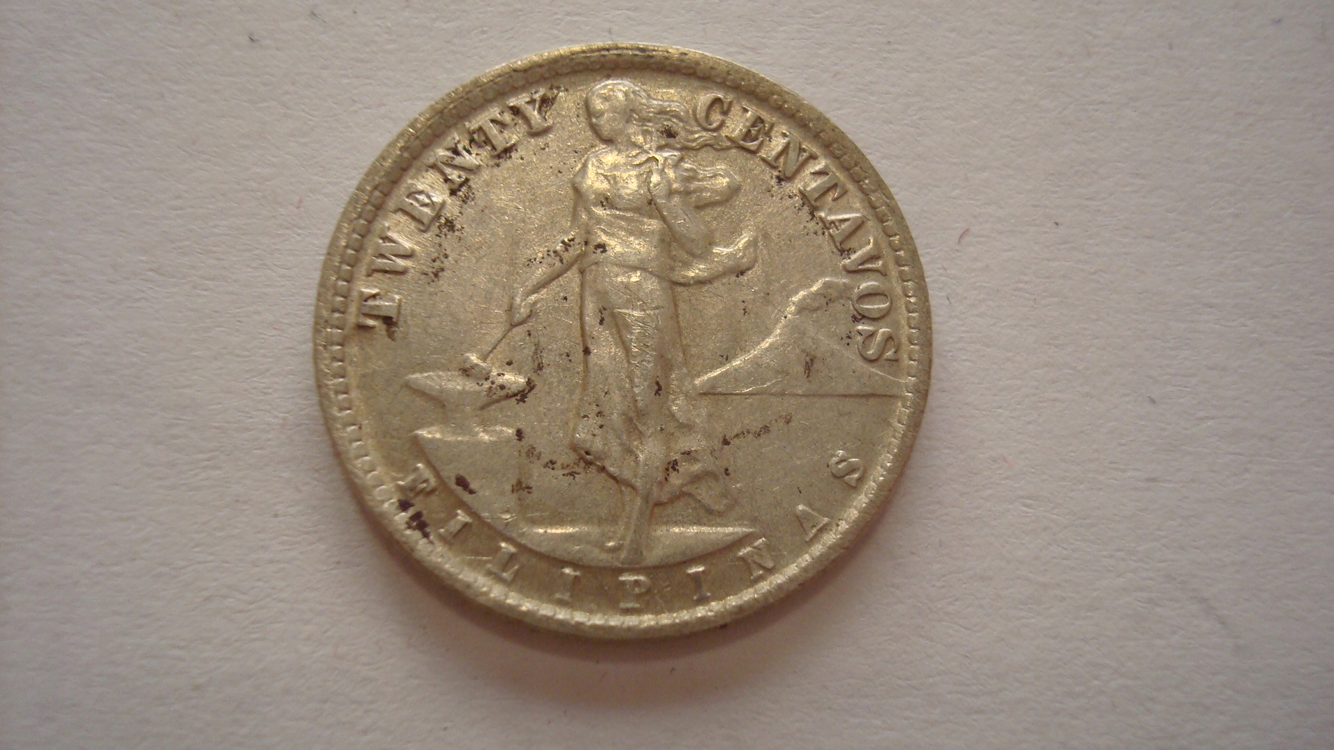 Moneta 20 centavos Filipiny 1937 srebro