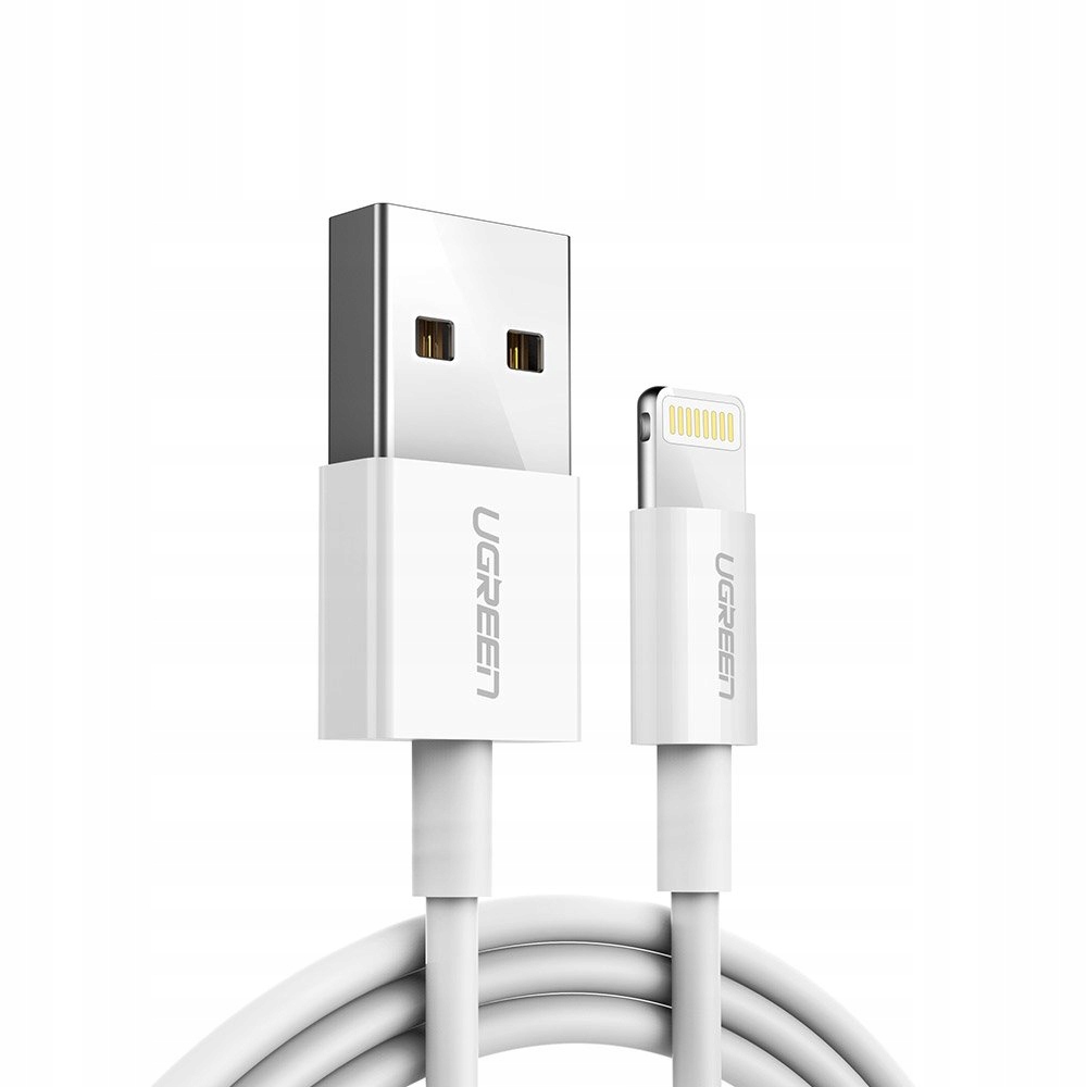 UGREEN Niklowany Lightning 2m Biały