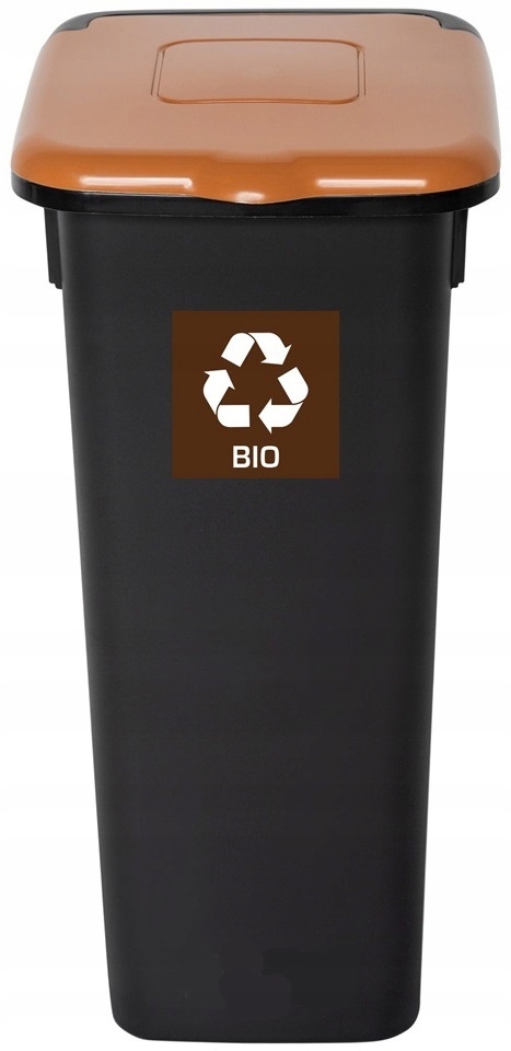 Kosz na Śmieci do Segregacji Pojemnik na Odpady Bio Brązowy Flap Bin 53l