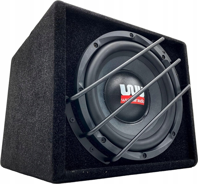 Subwoofer Aktywny Skrzynia Basowa 25cm 300W Wudi Car Audio Grill Kable