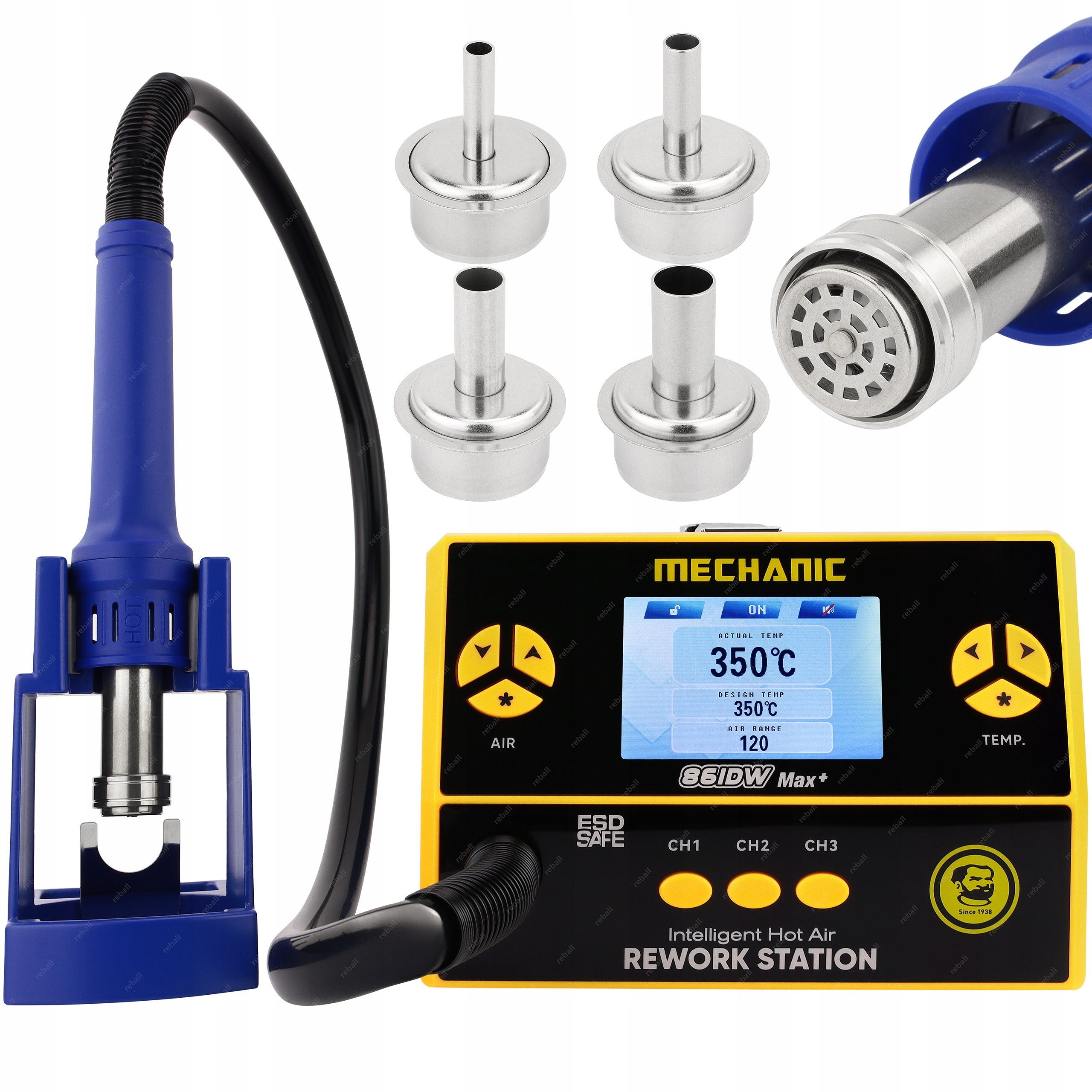 Horkovzdušná Pájecí Stanice Pro Bga Smd Servisní Mechanický 861DW Max+ 1000W