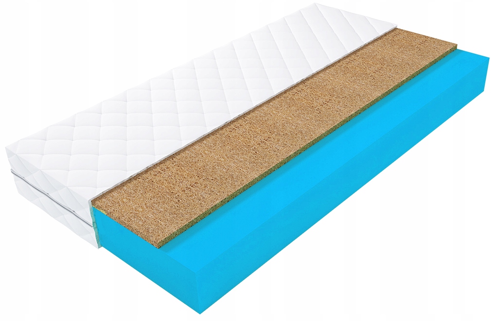 

Materac z Kokosem 90x200x15 na ból kręgosłupa H5