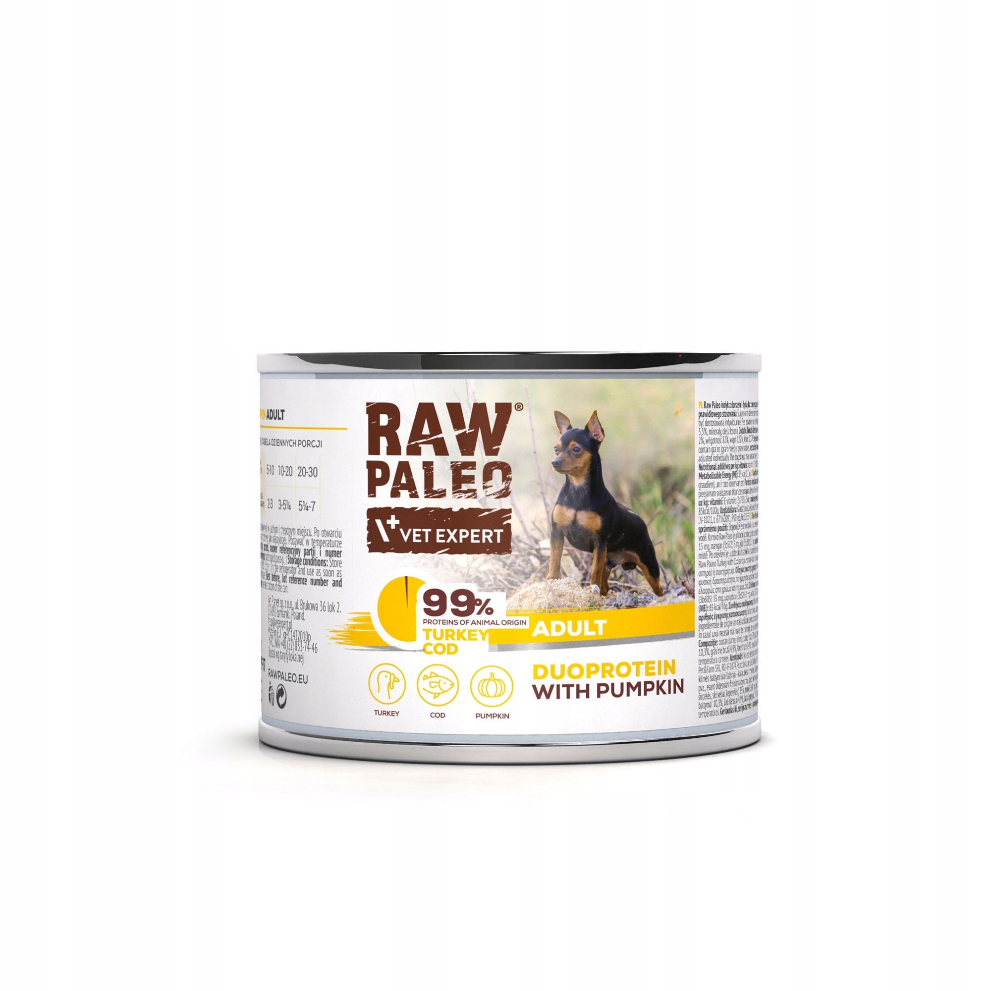 Raw Paleo Krůta&Treska pro dospělé v konzervě 200g