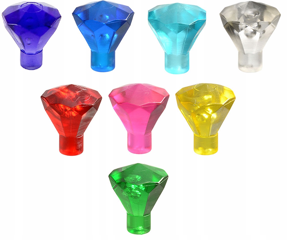 

Kryształ Kamień Diament Lego 28556 30153 MiX -8szt