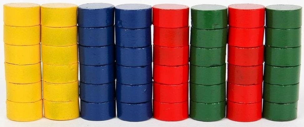 Zestaw MAGNESÓW TABLICOWYCH Biurowe Magnesy Do Tablicy 10 mm 48 SZTUK Super