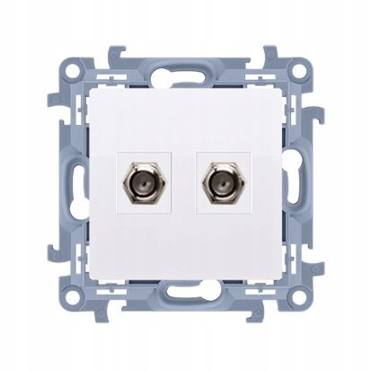 

Simon 10 Gniazdo antenowe typu F podwójne Białe Pr