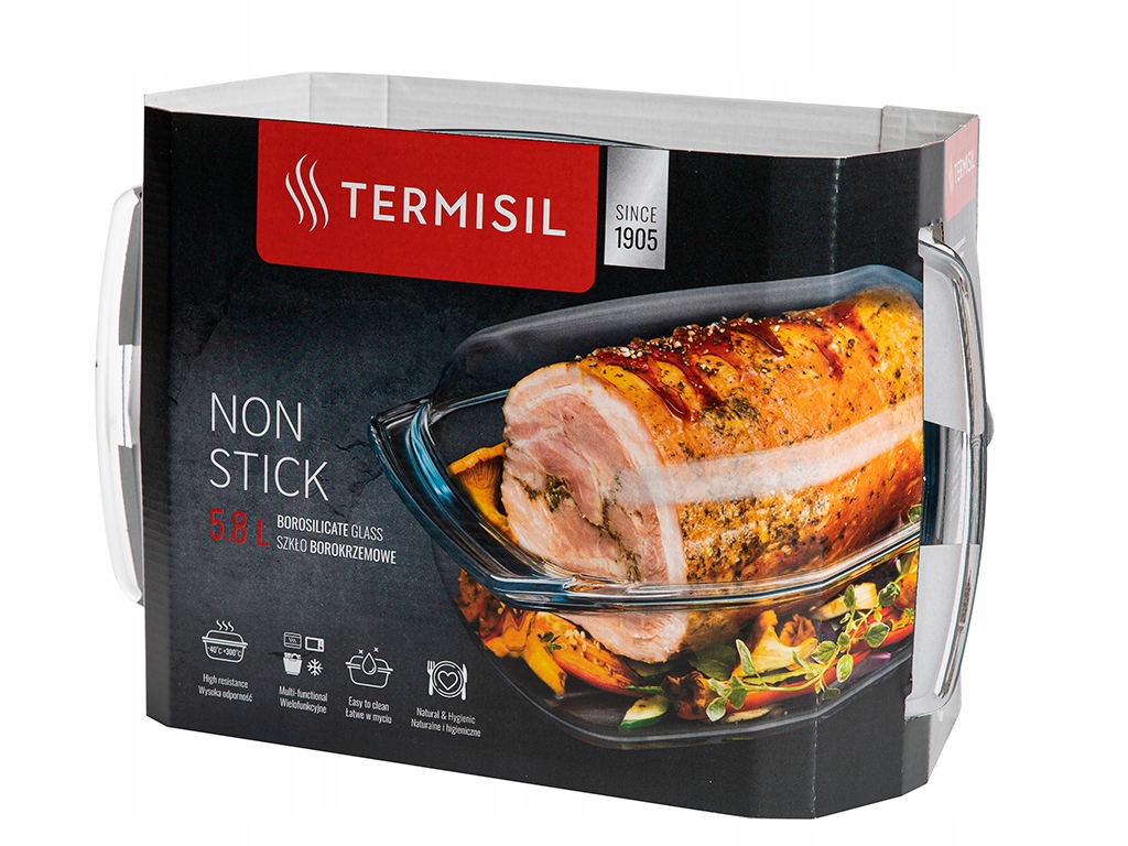 NACZYNIE ŻAROODPORNE 5,8L Z POKRYWĄ SZKLANE Linia Nova