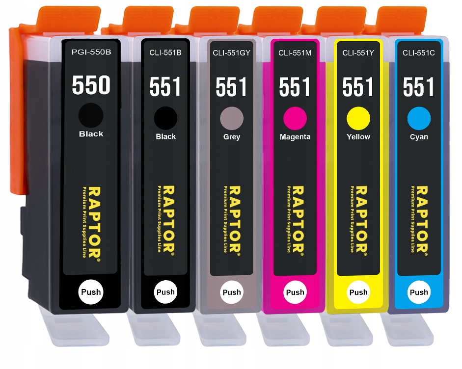 

6x Tusz 550XL 551XL Do Canon IP8700 IP8720 IP8750