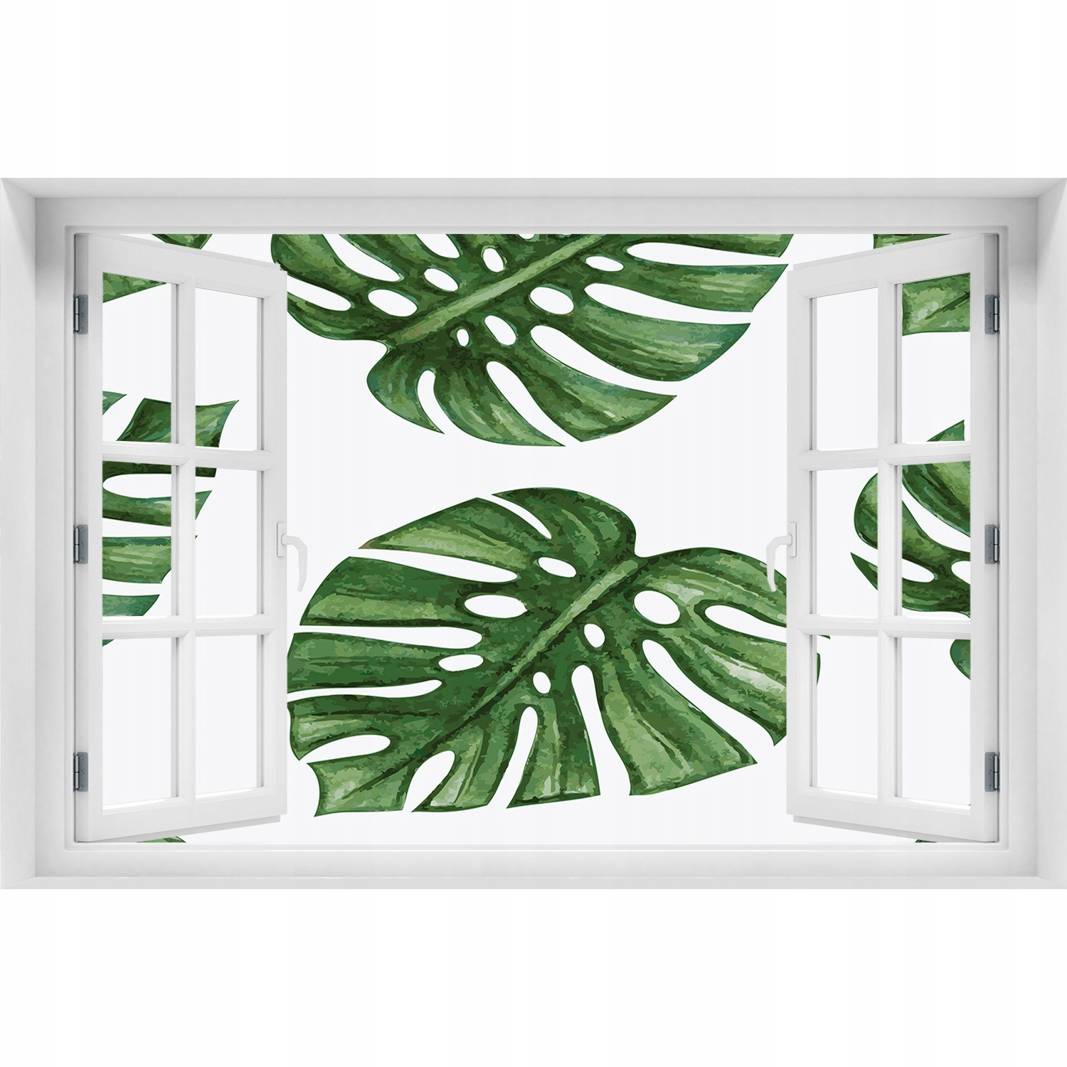 

Samoprzylepna Naklejka Okno Monstera 120x80
