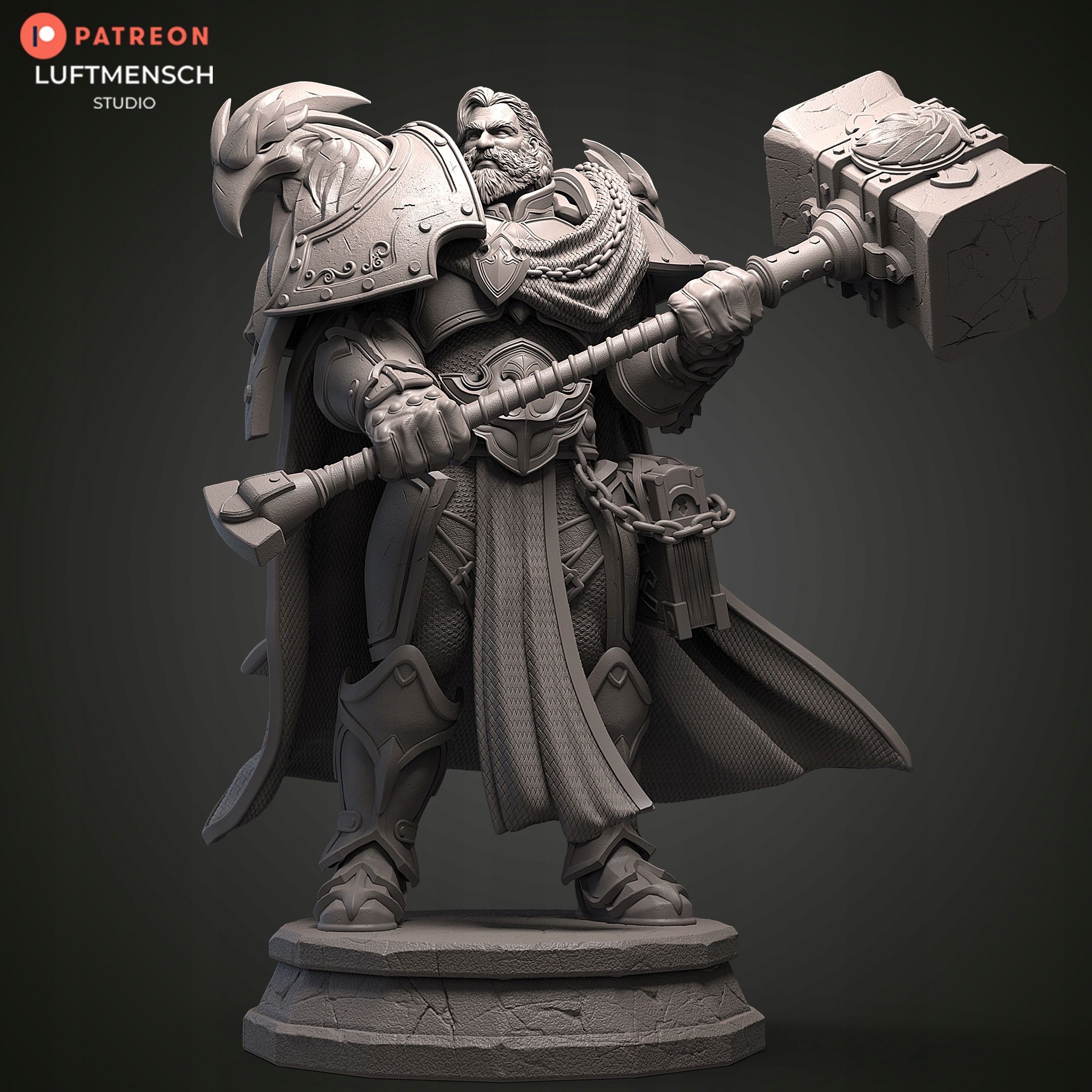 Figurka Uther lightbringer 1:6 World of Warcraft 3D Pryskyřice 3D tisk dárek