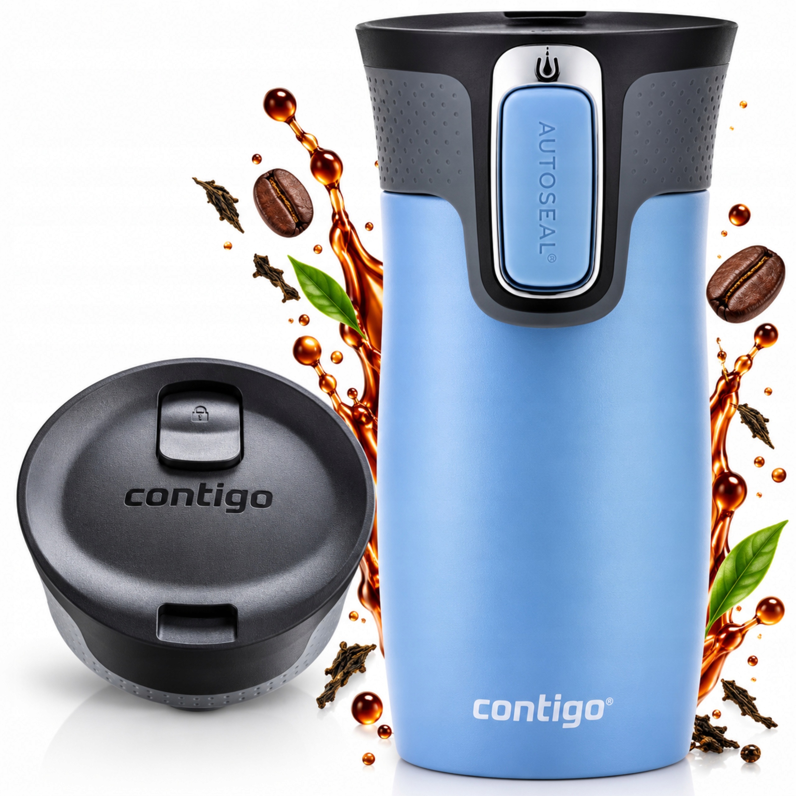 Termohrnek Contigo West Loop 2.0 vzduchotěsný do auta modrý 470 ml