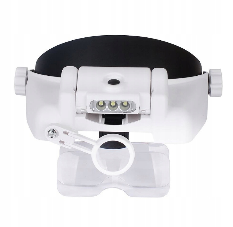 OKULARY POWIĘKSZAJĄCE ZEGARMISTRZOWSKIE LUPA PODŚWIETLENIE 2x LED SERWISOWE Model 9892B2