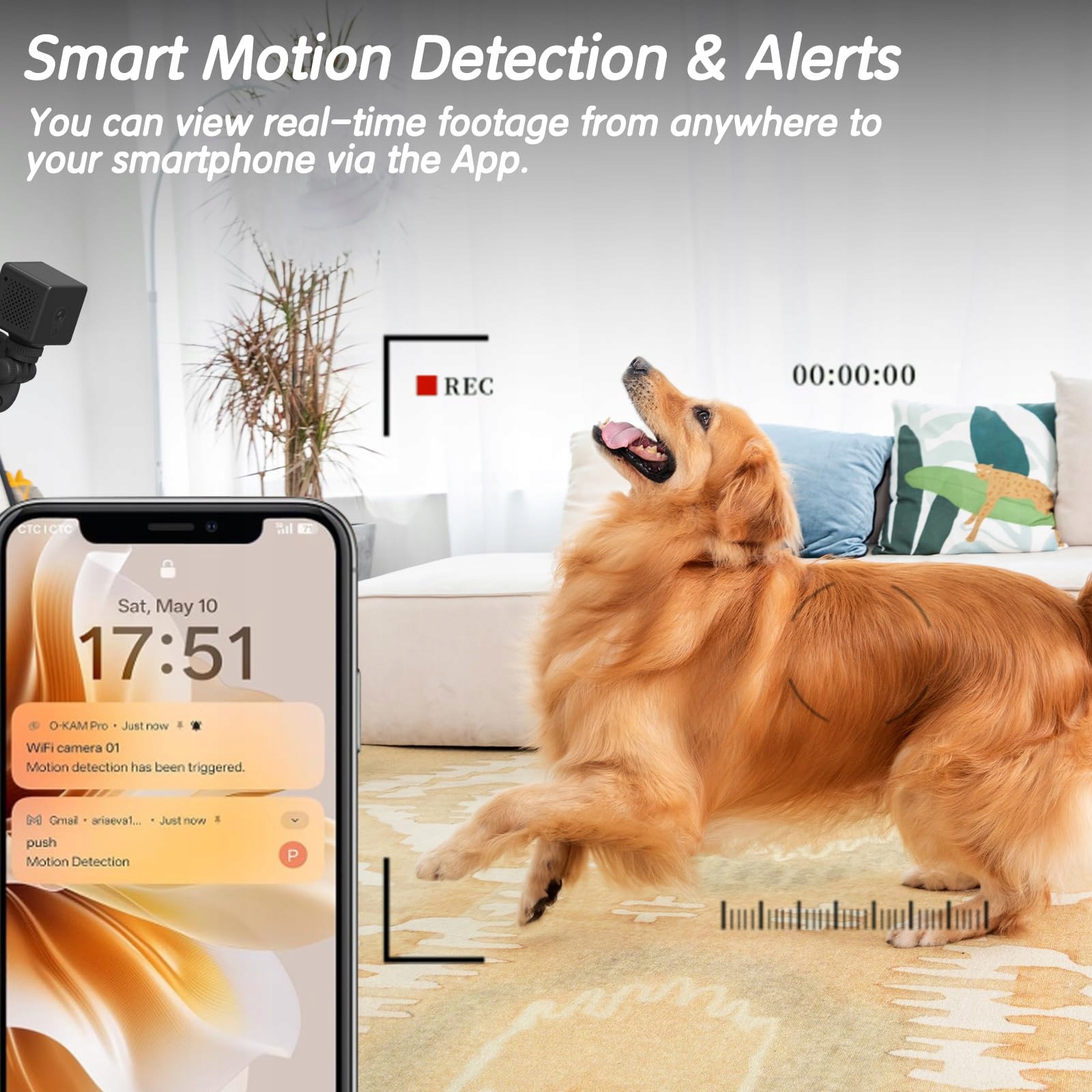 EKJANEPE 4K HD Mini Kamera WiFi Do Monitoringu Wewnętrznego Nocą — miniatura 2