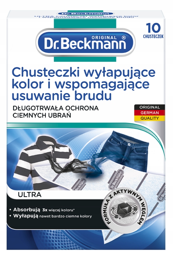 

Dr. Beckmann Chusteczki do tkanin ciemnych 10 szt